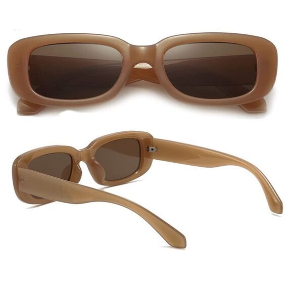 Tan Rectangle sunglasses   